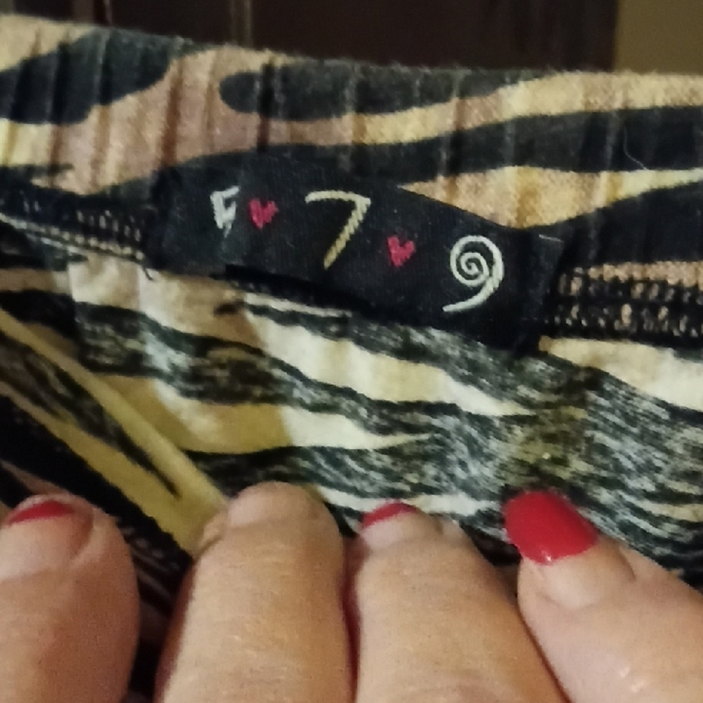 Vintage 579 Black Tiger Print Strapless Top - Picture 2 of 3